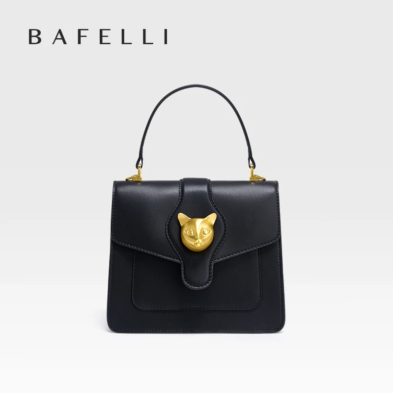 

BAFELLI 2025 WOMEN'S BUSINESS STYLISH SHOPPER BAG LADY DESIGN HANDBAGS ORIGINAL BRAND PURSE SHOULDER CROSSBODY NEW CAT LEATHER