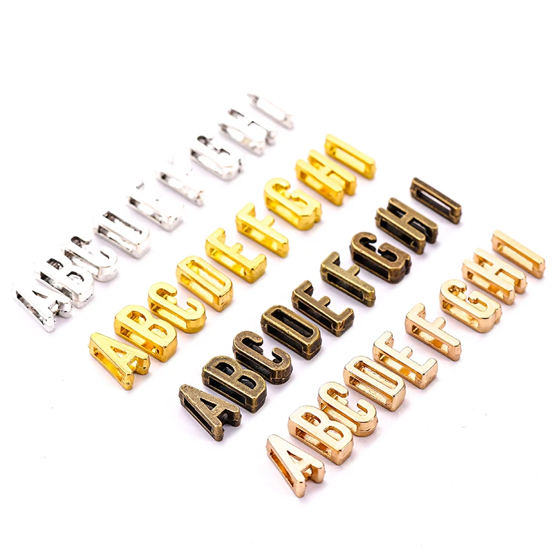 26pcs/set English Alphabet Letters Charms For Jewelry Making  A-Z Small Pendant DIY Bracelet Anklet Earring 10*4mm S123