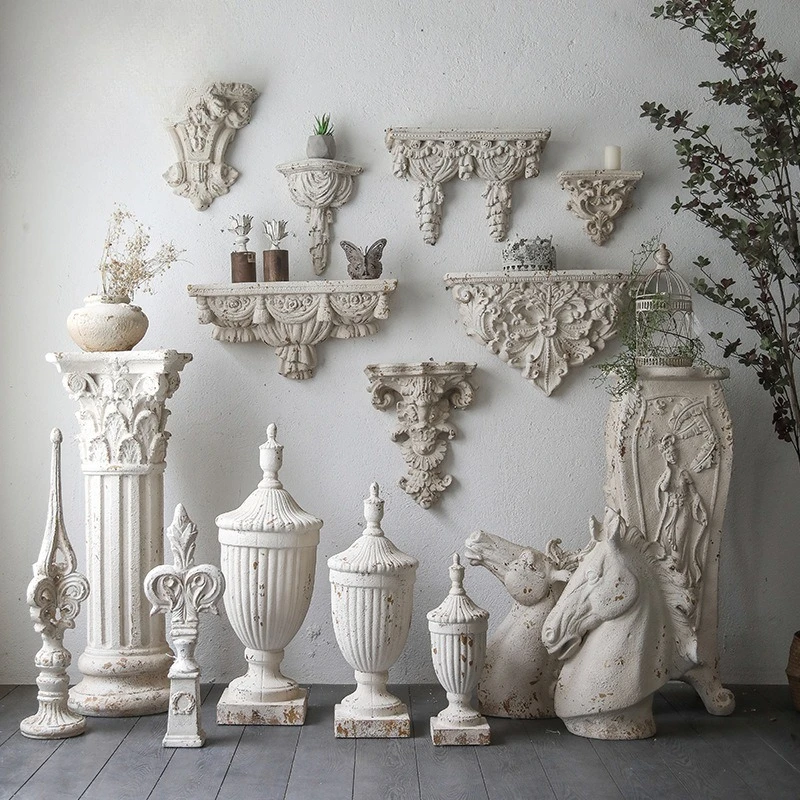 Decorative wall hanging light luxury wedding photography props wall decoration engraving old homestay living room ornament