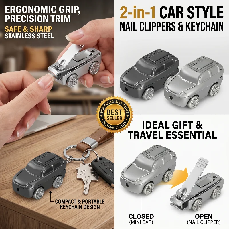 Car Nail Clippers ,Folding Nail Clippers Single Car Decorative Keychain ,Cute Mini Nail Clippers
