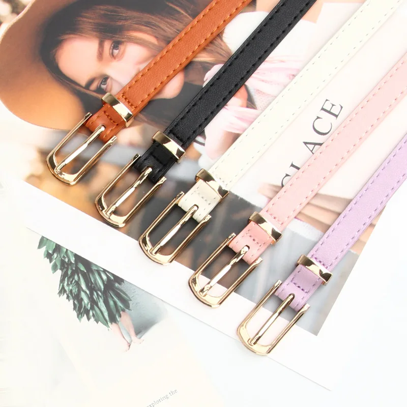 1.5X104cm Women's Belt PU Trendy Needle Buckle Simple Design Paired with Jeans Dress Belt in Multiple Colors To Choose From