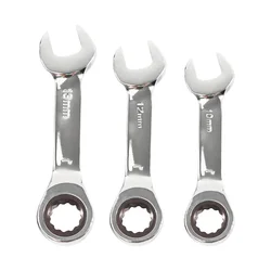 Short Handle Adjustable Head Ratchet Wrench Mini Fast Ratchet Wrench Labor-Saving Auto Repair Hardware Dual-Purpose Wrench Tool