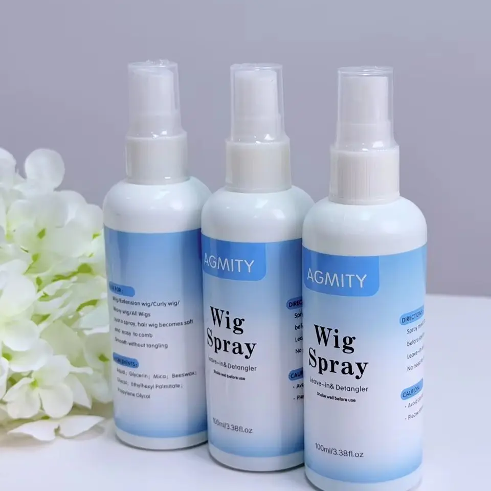 Two-bottle set, 200 ml total of wig care liquid—anti-frizz, anti-static hair spray, smooth and easy to comb, protects wigs.