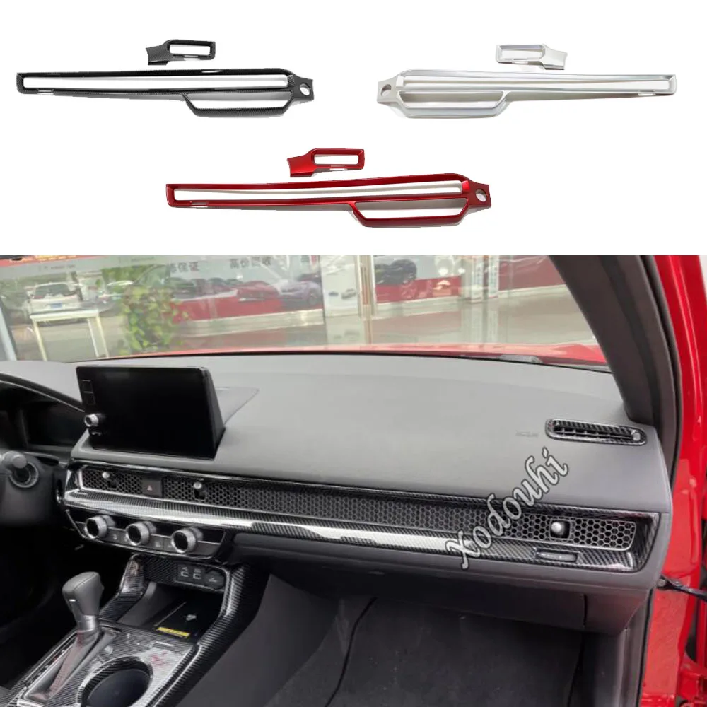 

Box Control Dashboard Cover Trim Panel Interior Accessories Decoration Sticker Armrest For Honda Civic 11th Gen 2022 2023 2024