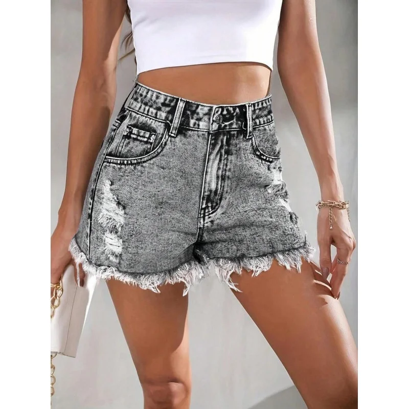 

Fringe Slit Shorts T 65357 Casual Pants for Women Spring Season Neutral Style Other Material 100% Cross-Border Shorts