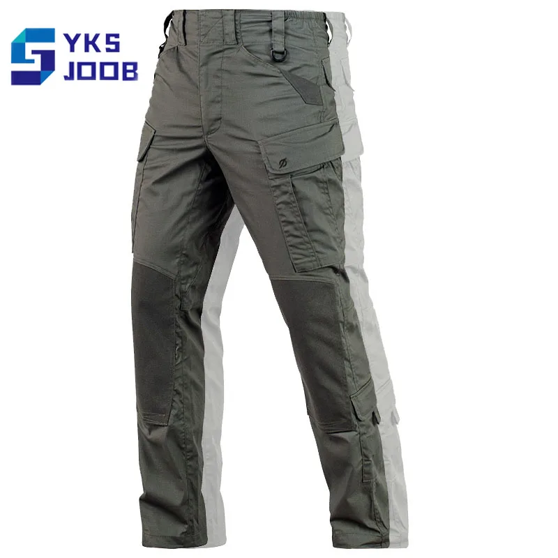 Outdoor Hiking Tactical Pants Mens Camping Treking Military Training Trousers Multi-pockets Foot Opening Drawstring Commute Pant