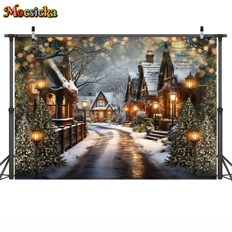 Nice Christmas Decoration Background Indoor Xtmas Tree Fireplace Toy Bear Santa Claus Professional Photography Studio Photo Prop