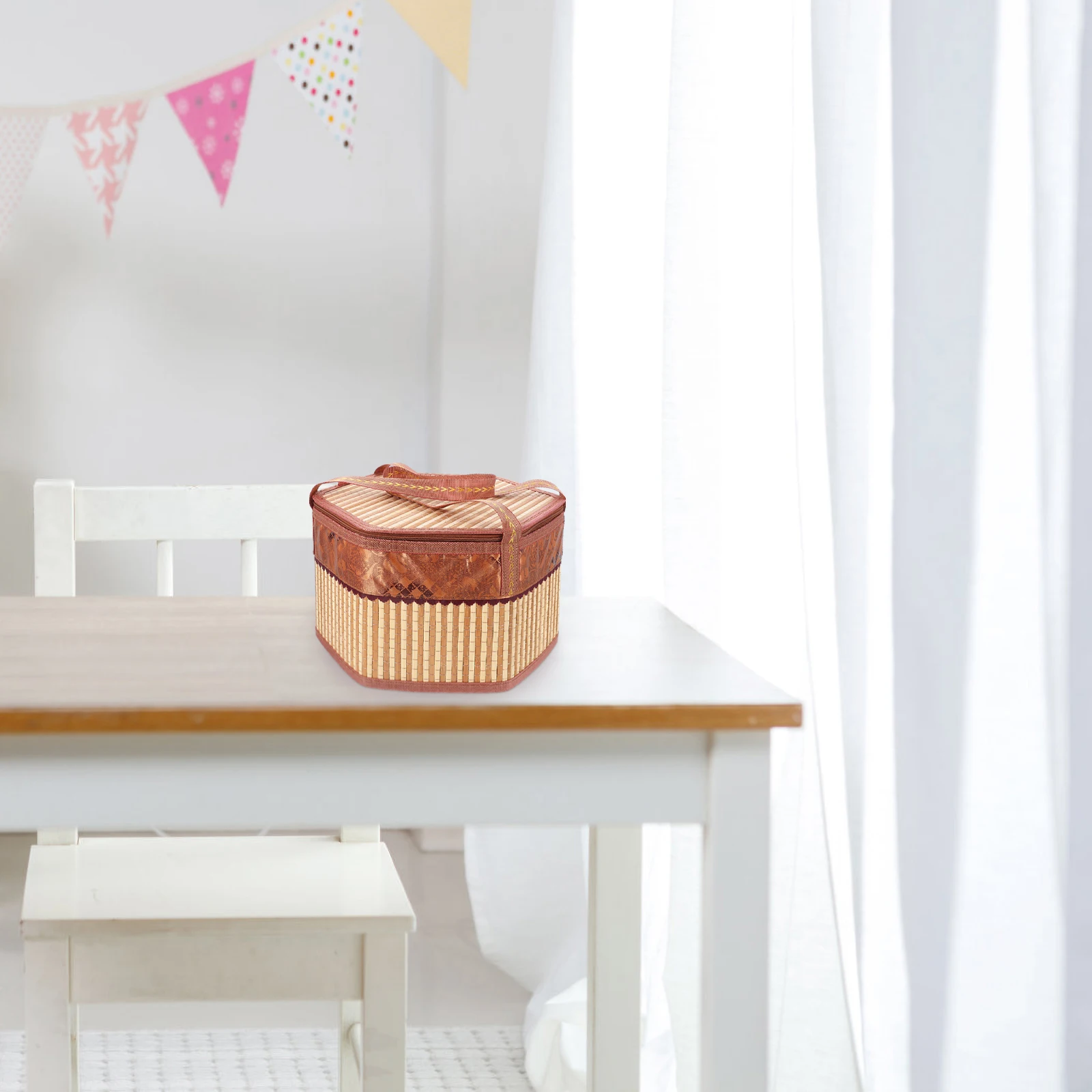 

Large Capacity Woven Picnic Baskets H held Storage Fruit Wrapping Rustic Style Dust Proof Cover Crab Gift Box Kitchen Barware