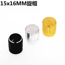 5pcs Potentiometer Knob Aluminum Knobs Cap Diameter 15MM 15x16.5mm Silver Golden Black Color Colorful Caps Electronic Component