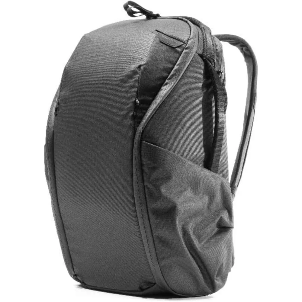 Everyday Backpack Zip 20L Black, Carry-on Backpack with Laptop Sleeve (BEDBZ-20-BK-2)