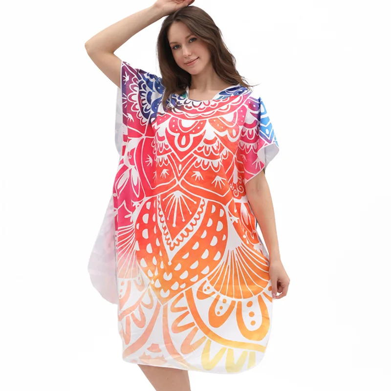 

Hot Selling Printed Cape Quick-drying Bathrobe Absorbent Bath Towel Hooded Beach Towel