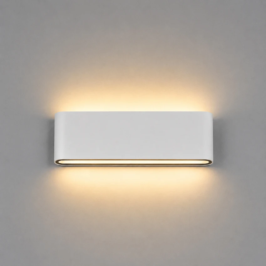 Modern 20W Up and Down LED Wall Sconce - IP65 Waterproof Aluminum Exterior Porch & Patio Mount Light Fixture Black and White