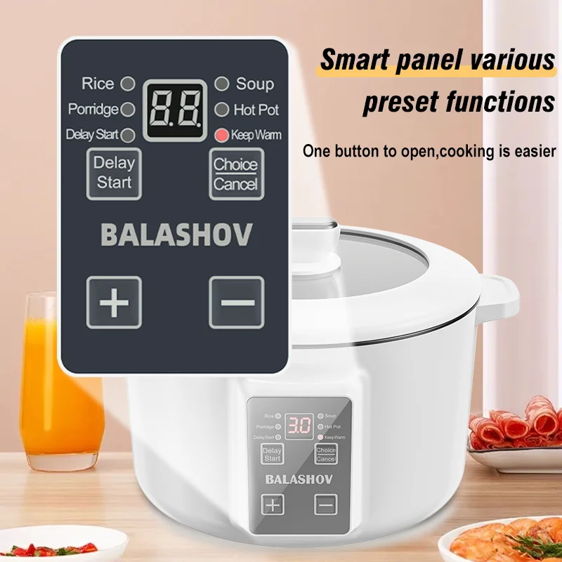 220 فولت طباخ كهربائي غير عصا الطبخ 3.5L إناء/ قدر متعدد الوظائف طباخ كهربائي وعاء الأرز الذكي للمنزل وعاء ساخن كهربائي