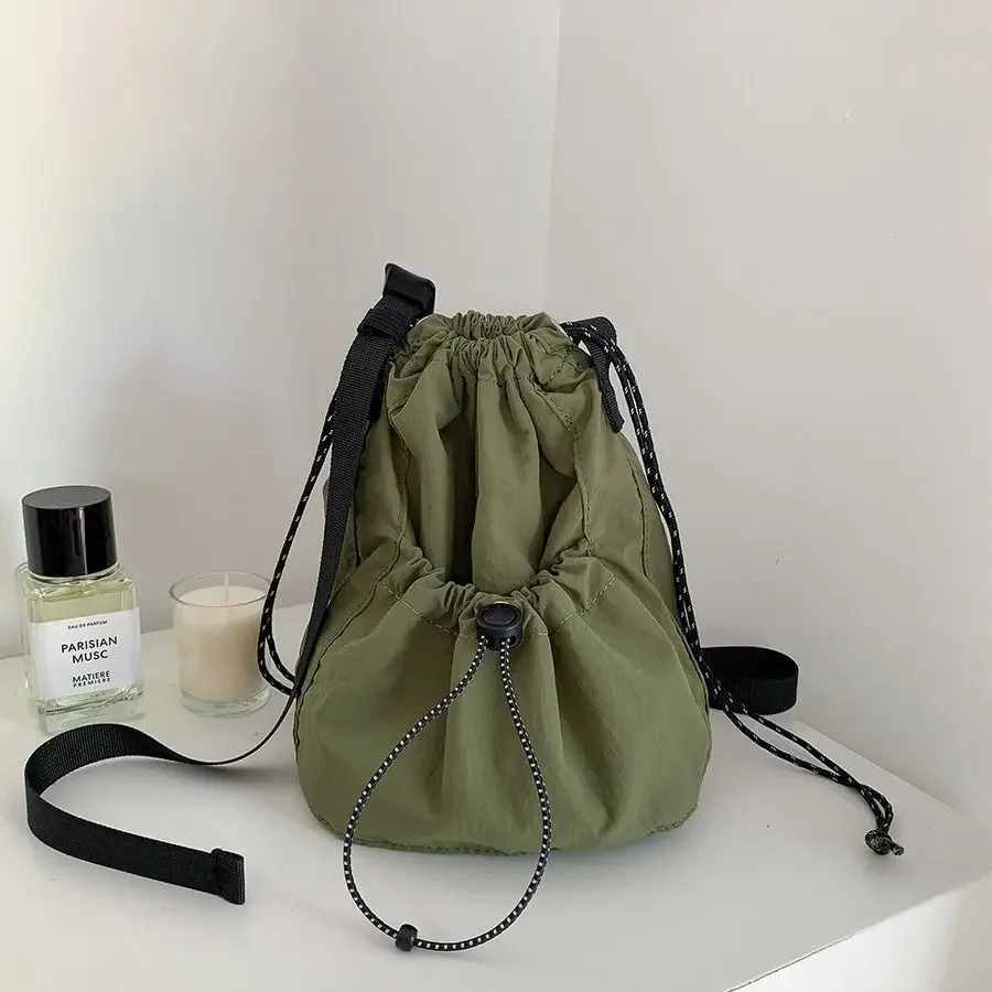 

Ruched Drawstring Bags for Women Soft Light Crossbody Bags for Women 2024 Casual Designer Shoulder Bag Phone Flap Mini Handbags