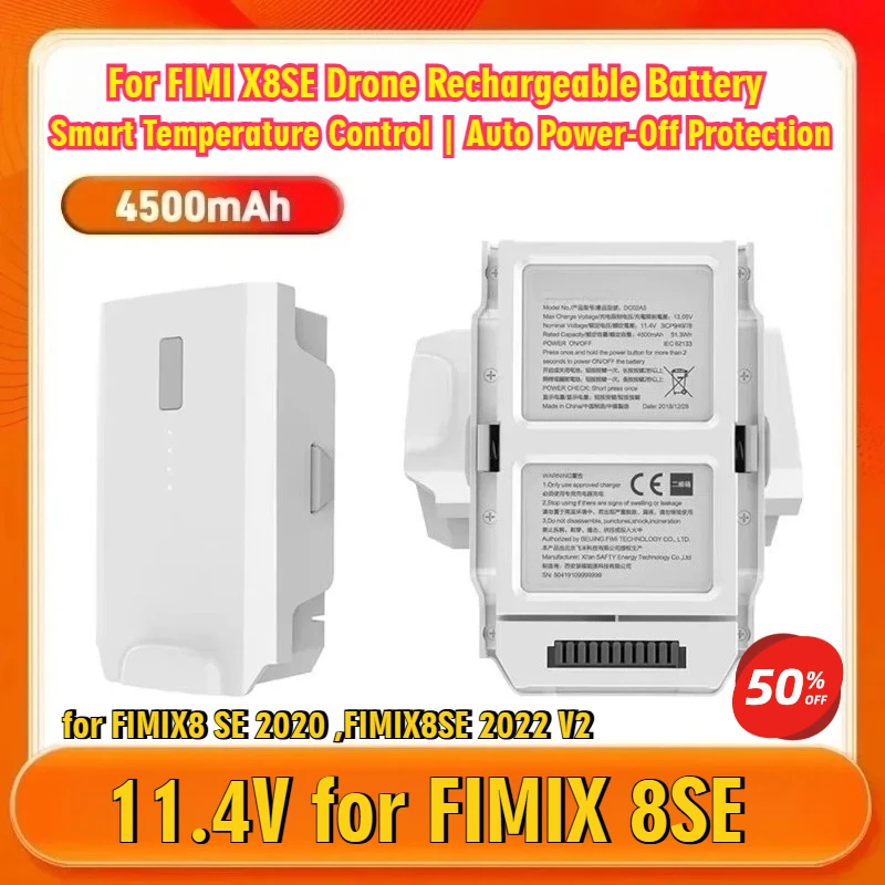 

For FIMI X8SE 2020 2022 Drone Battery Lipo Intelligent Flight Battery for X8 Series Accessories Rechargeable Batteries