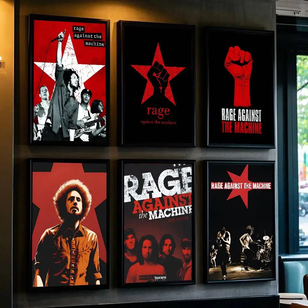 1 Stück Rage Against The Machine Poster-Aufkleber, wasserfest, Wandkunst für Wohnzimmer, Schlafzimmer, Heimdekoration