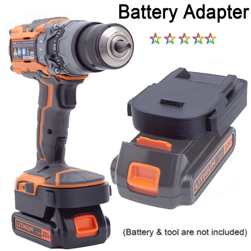 For Black & Decker 20V Lithium Battery Adapter to for RIDGID AEG 18V Power Drill  Tools (Not include tools and battery)