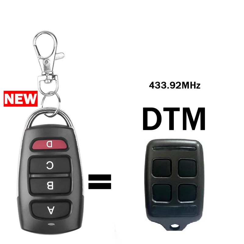 DTM Garage Door Rmote Control Opener 433.92MHz Fixed Code Clone DTM Garage Door Wireless Transmitter Electronic Gate Control