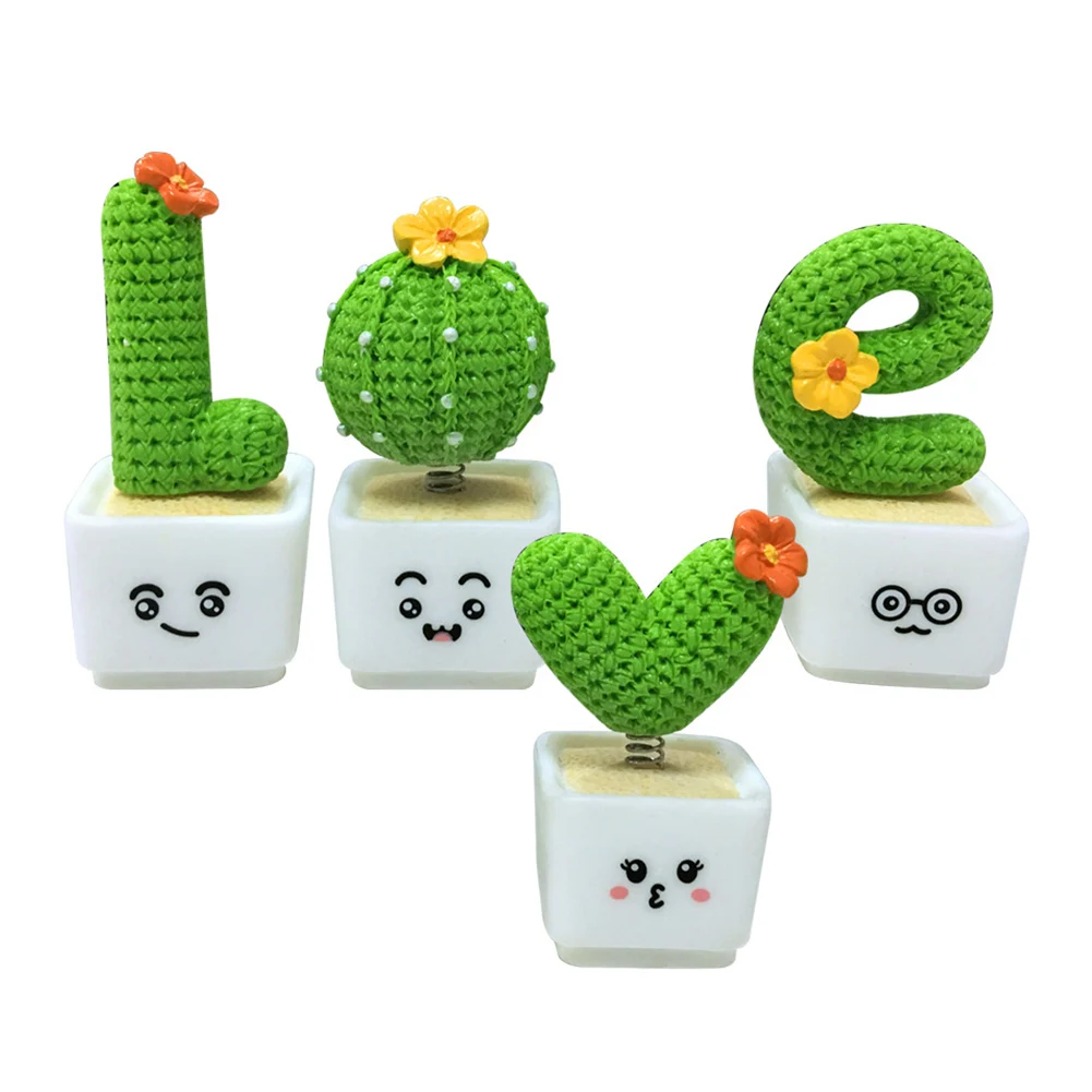 Car Interior Styling Potted Plant Decor Expressive Character Designs Fine Craftsmanship Gently Swaying Ornaments