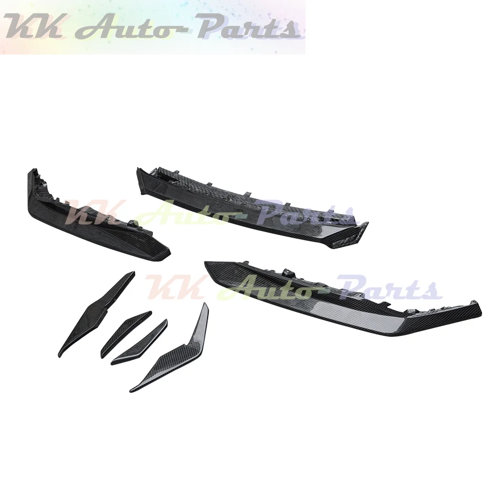 Carbon Fiber Front Spoiler Bumper Lip with Canards Splitters Trims For Audi R8 2020+ Auto Tuning