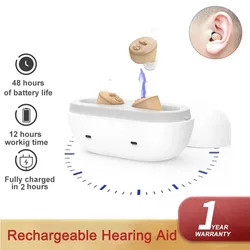 Hearing Aid Elderly Rechargeable Deafness The Listening Device Mini Wireless Sound Amplifier Invisible Hearing Aids Headphones