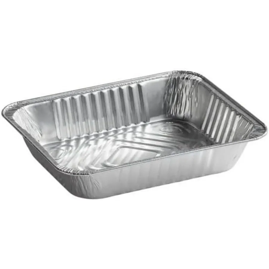 

Обычная веса 9 x 13, одноразовые алюминиевые сковороды половинного размера для еды на День Благодарения и праздничные. Универсальные контейнеры для пищевых продуктов. Идея.