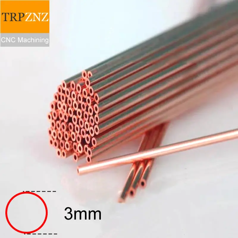 

T2 copper pipe tube outer diameter 3mm 3.5mm wall thickness 0.25mm 0.5mm 1mm inner 1mm-2.5mm Capillary Hollow copper tube