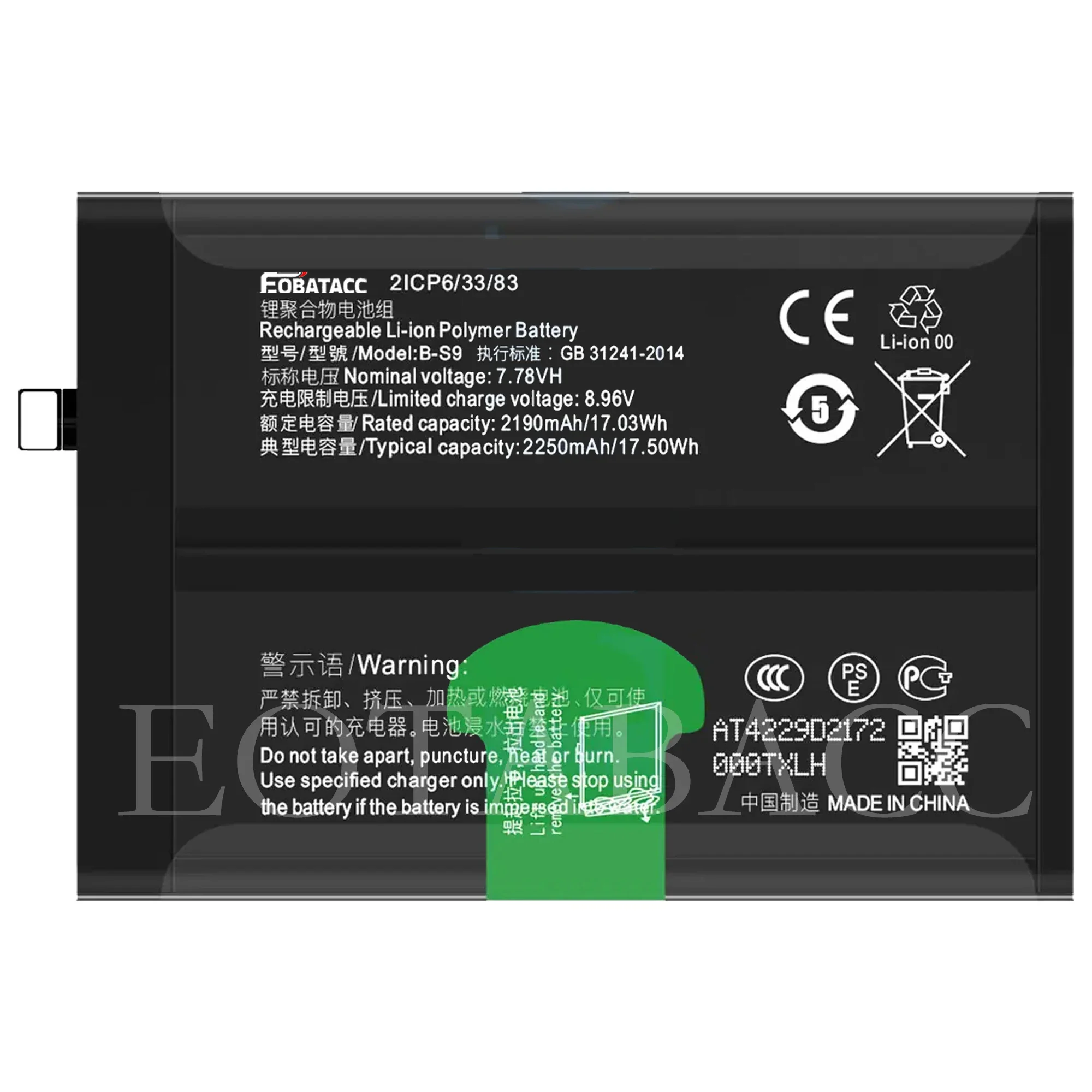 EOTABACC High Quality 100% Original B-S9 Battery For VIVO IQOO NEO 5S Phone Battery+Tools
