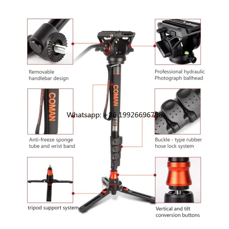 

DK327AQ5S Sports Photography Series Aluminium Video Monopod Stands With Fluid Head factory