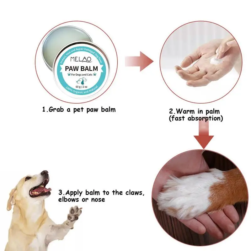 Bálsamo para patas de mascotas, protección contra grietas, cera, crema para el cuidado de la humedad, suministros para mascotas, Protector de garras