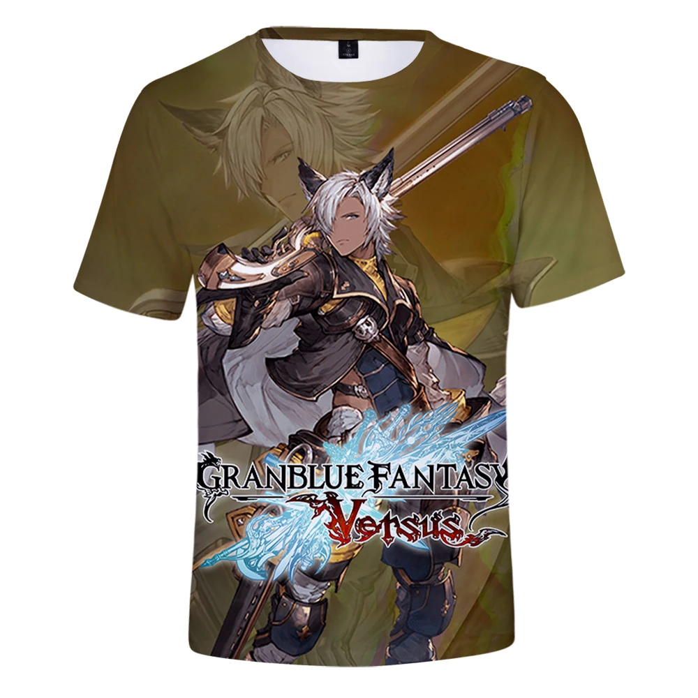 Granblue Fantasy Tshirt Crewneck Short Sleeve Women Men T-shirt Free Shipping Harajuku Streetwear  Casual Style 3D Clothes