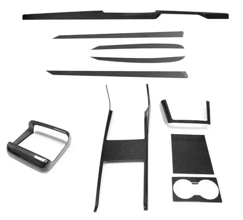 Carbon Fiber Interior Trim Kit for  Model X Center Console Dashboard Cup Holder Retrofit Accessories