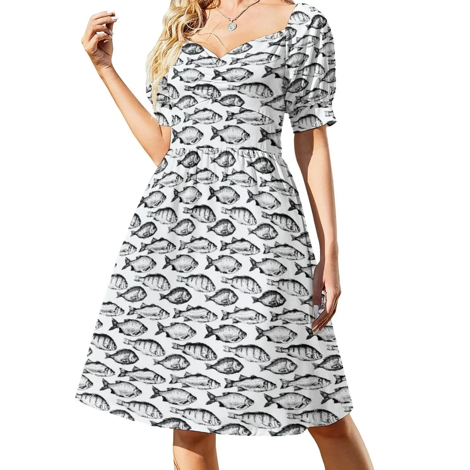 

Fish Short-Sleeved Dress summer woman dress 2025 ladies dresses for special occasions