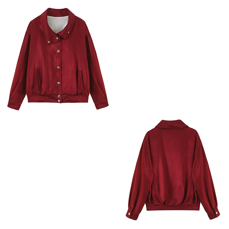 Guobioziy Women's Casual Slim-Fit Aviator Jacket 2026 Spring-Autumn French Fashion Trend Daily Parker Classic Punk Street Style