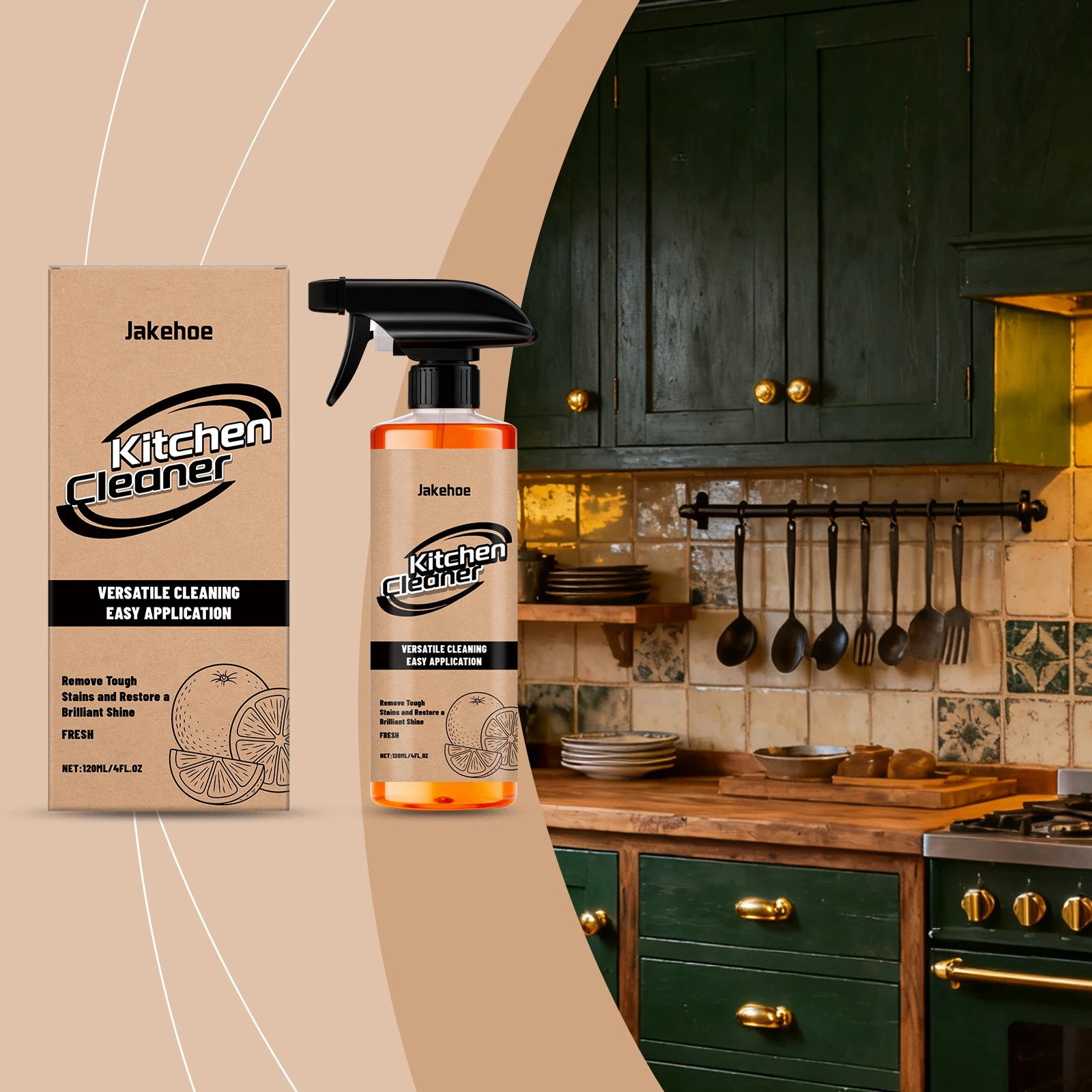 

Универсальный пенящийся кухонный очиститель — для вытяжки, плиты, столешницы, растворяет стойкие пятна и грязи, легкий распылитель и протирание