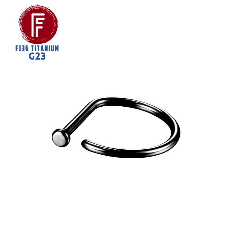 Titanium Fake Piercing Nose Ring, Body Jewelry