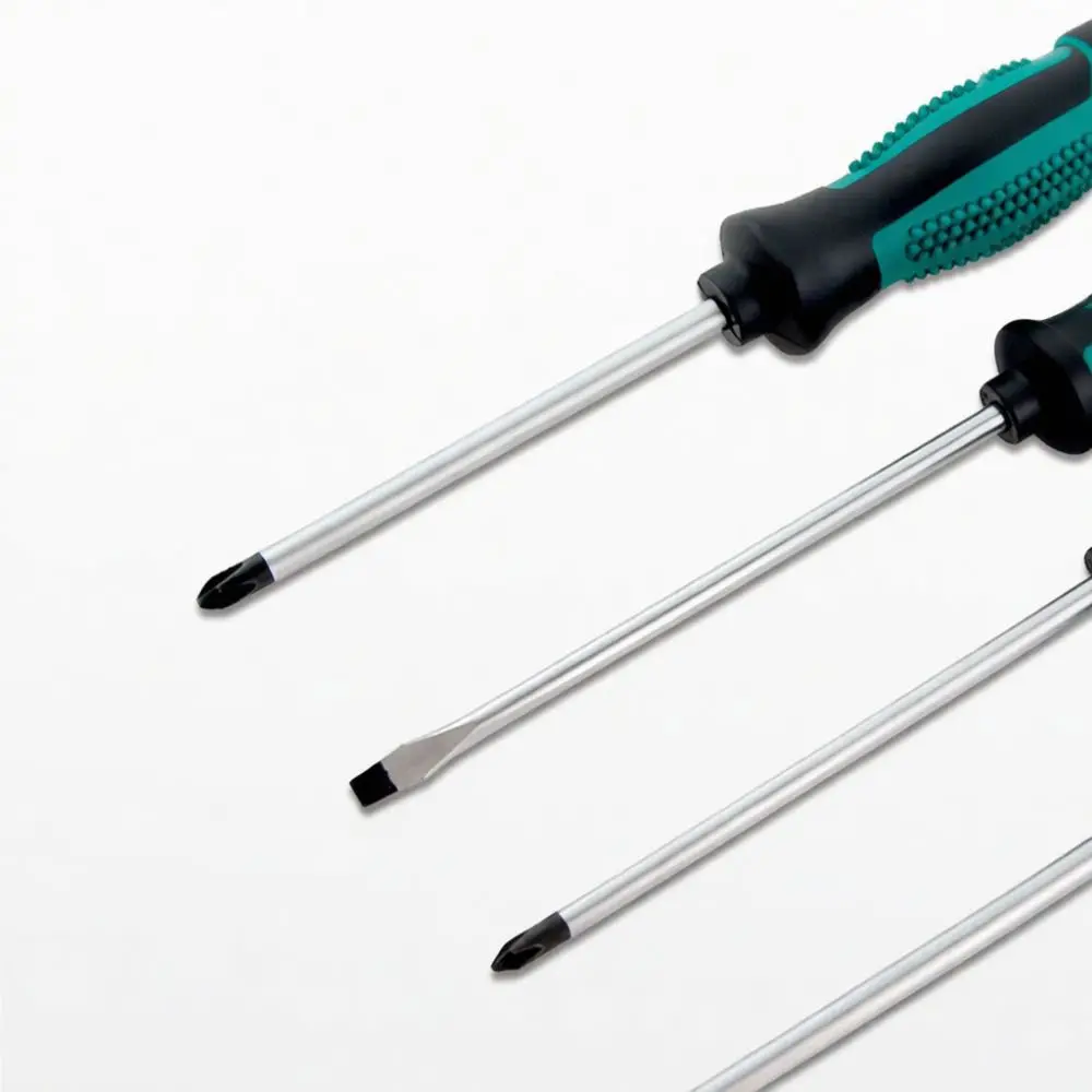 Essential Cr V Steel Screwdriver Set Ergonomic Rubber Handle Magnetic Bits Hand Tool For Home DIY Applications