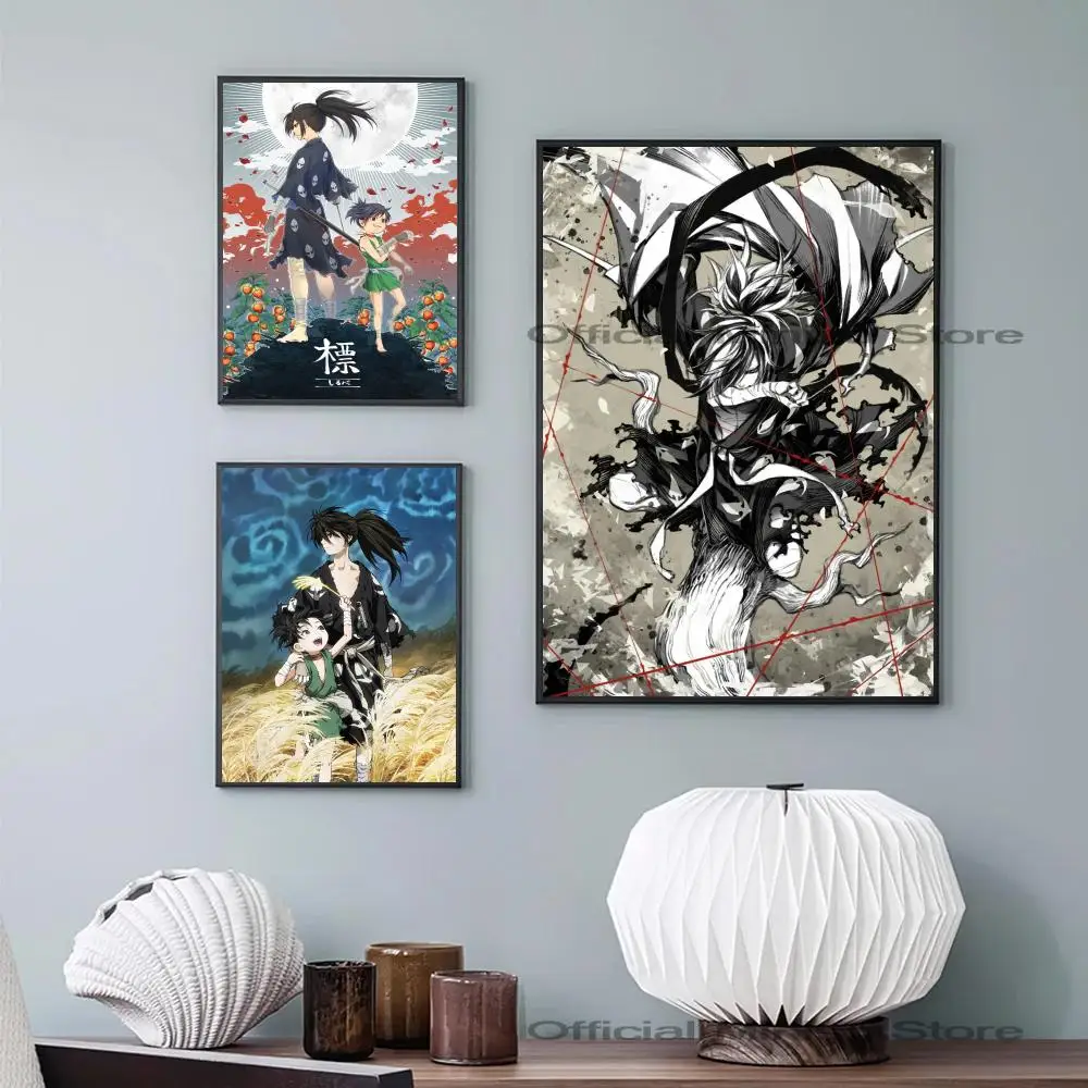 1pc Dororo Hyakkimaru Anime Poster Self-adhesive Art Waterproof Paper Sticker Coffee House Bar Room Wall Decor