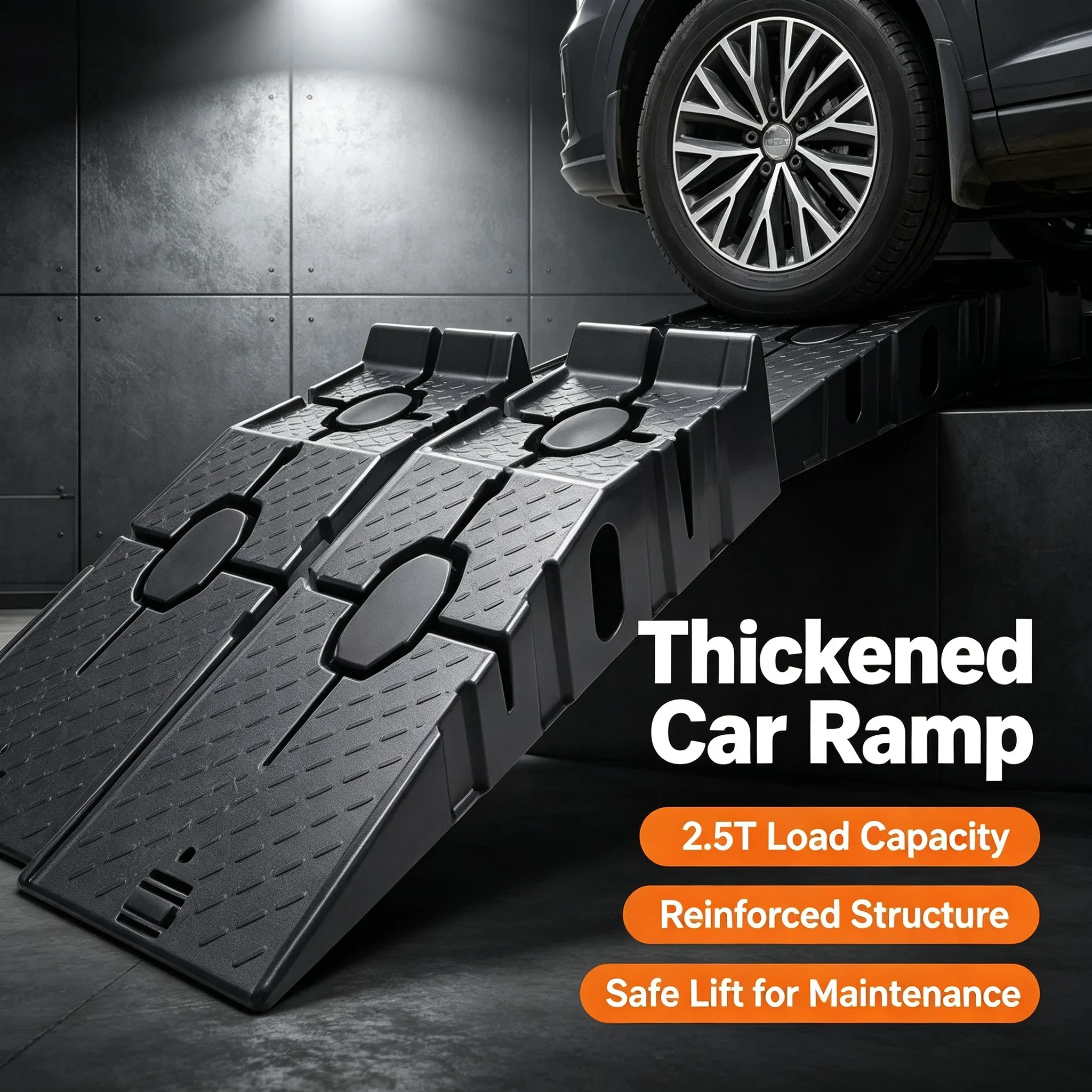 1/2pcs Car Oil Changing Slope Ramp Heavy Duty, Antiskid Auto Repair Bracket, Vehicle Maintenance Lift Tools