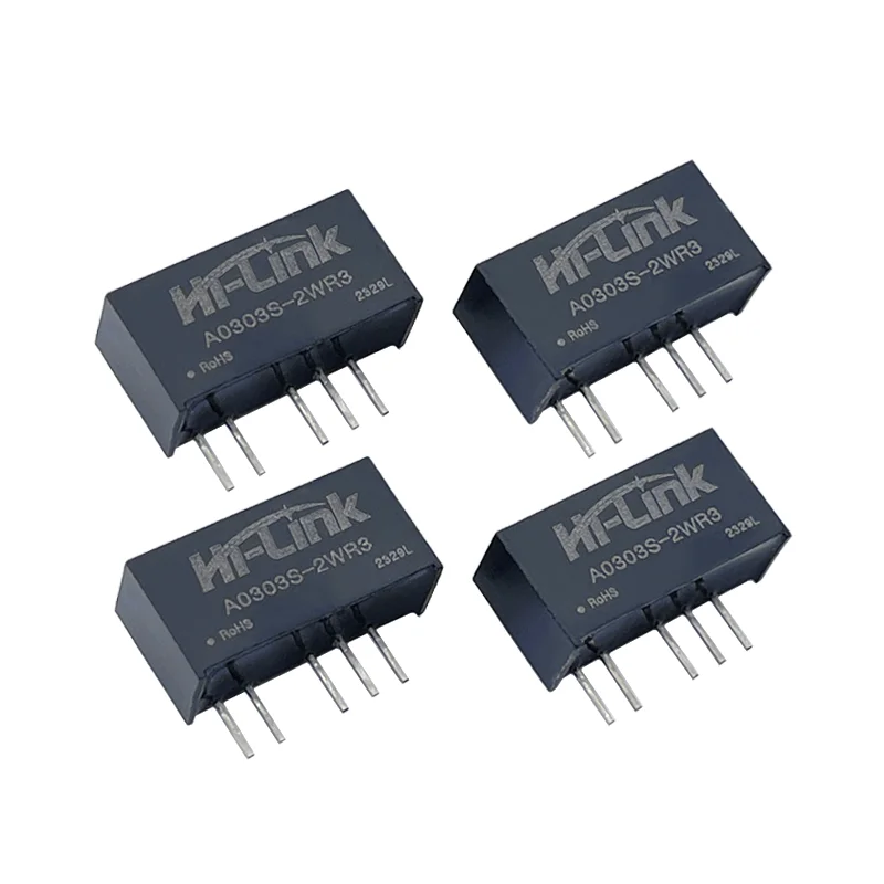 2pcs/lot Hi-Link DC DC A0303S-2WR3 2W ±3.3V ±303mA Power Supply Module Household Dual Output ic DCDC Intelligent Converter Mini