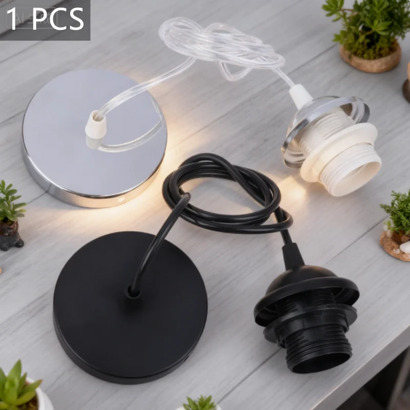 2025 NEW Adjustable Pendant Lamp Holder E27, 1m/1.5m Hanging Wire for Ceiling Lights, Retro Style Socket Base for Vintage Bulbs