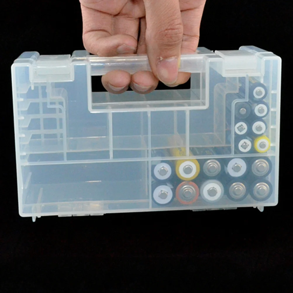 

Mini Portable Clear Organizer Case Storage Box Container for Aa Aaa 9V 18650 26650 Batteries Leakproof Storage