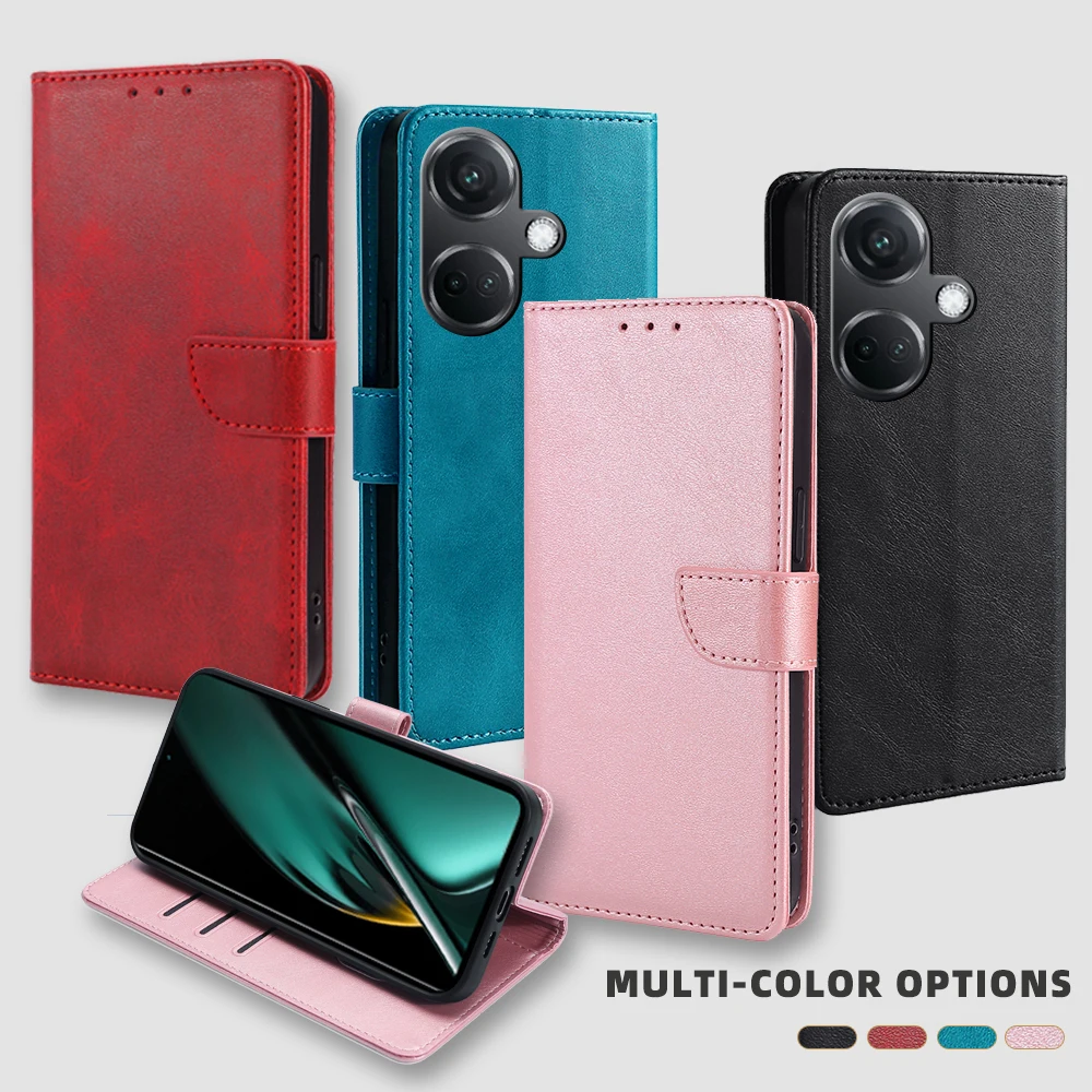 Gefenis Magnet Buckle Flip Phone Case For Oneplus Nord CE 3 2 Lite 2T N30 N20 SE N300 N200 Lite Leather Wallet Case Card Slots C
