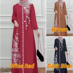 Abaya Muslim Women Party Dresses Print Modest Jalabiya Ramadan Eid Morocco Islam Elegant Vestidos Arab Long Robe Dubai Kaftan