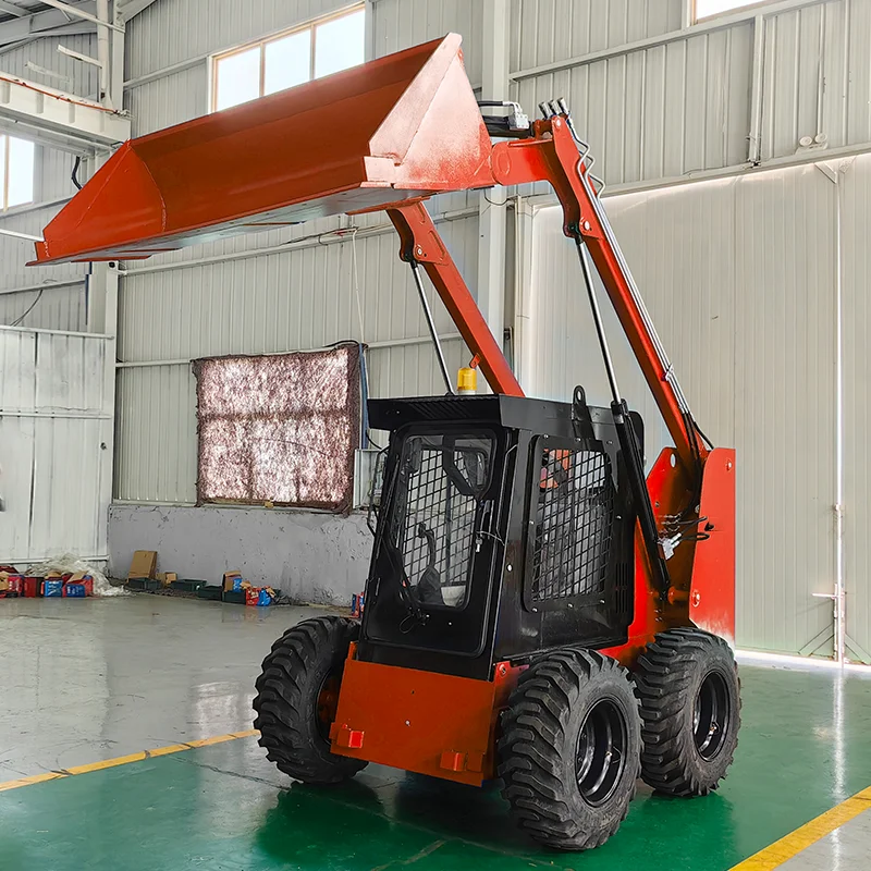 Customized Mini Skid Steer Loader Engine Portable Skid Steer Backhoe Loaders High Quality Small Wheel Loader
