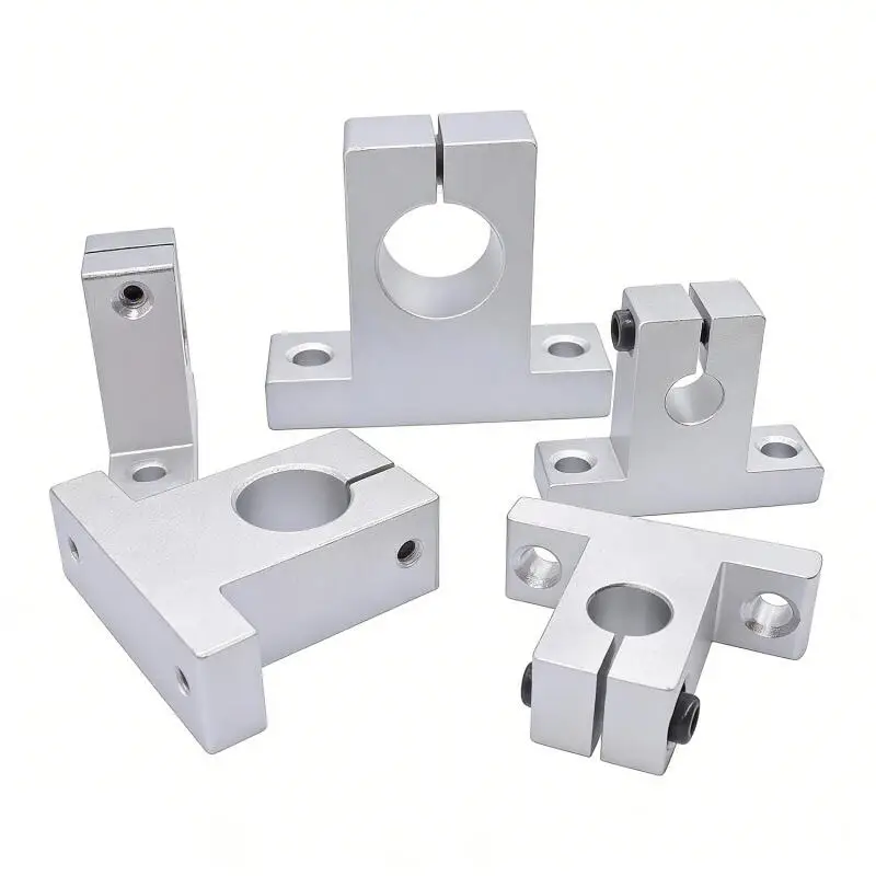 1/2pc Linear Motion Rail Clamping Rod Rail Guide Support Shaft Bracket Coupling Mount SK8~SK40