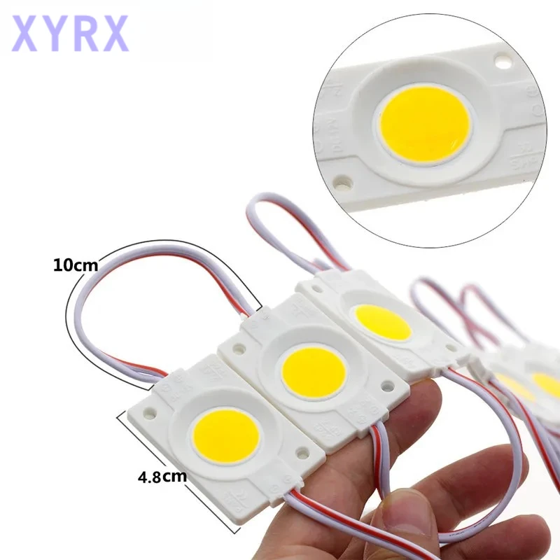 LED Module 12V COB Light Advertisement Design Sign Backlight Shop Banner Waterproof IP65 White Red Green Blue Yellow Pink 10pcs