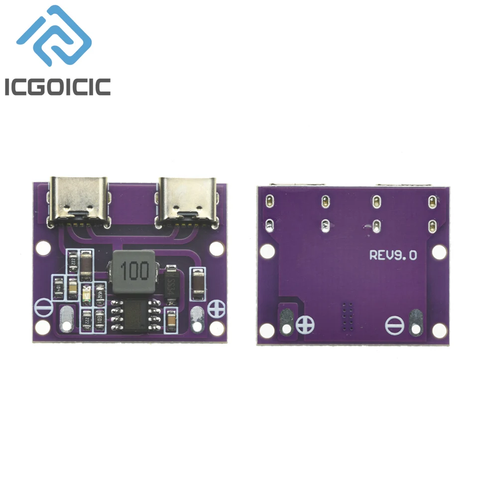 Dual TYPE-C USB Output DC6V-36V to 5V 3A DC-DC Dual TYPE-C Interface Step-Down Module Charging Module 9V/12V/24V/36V