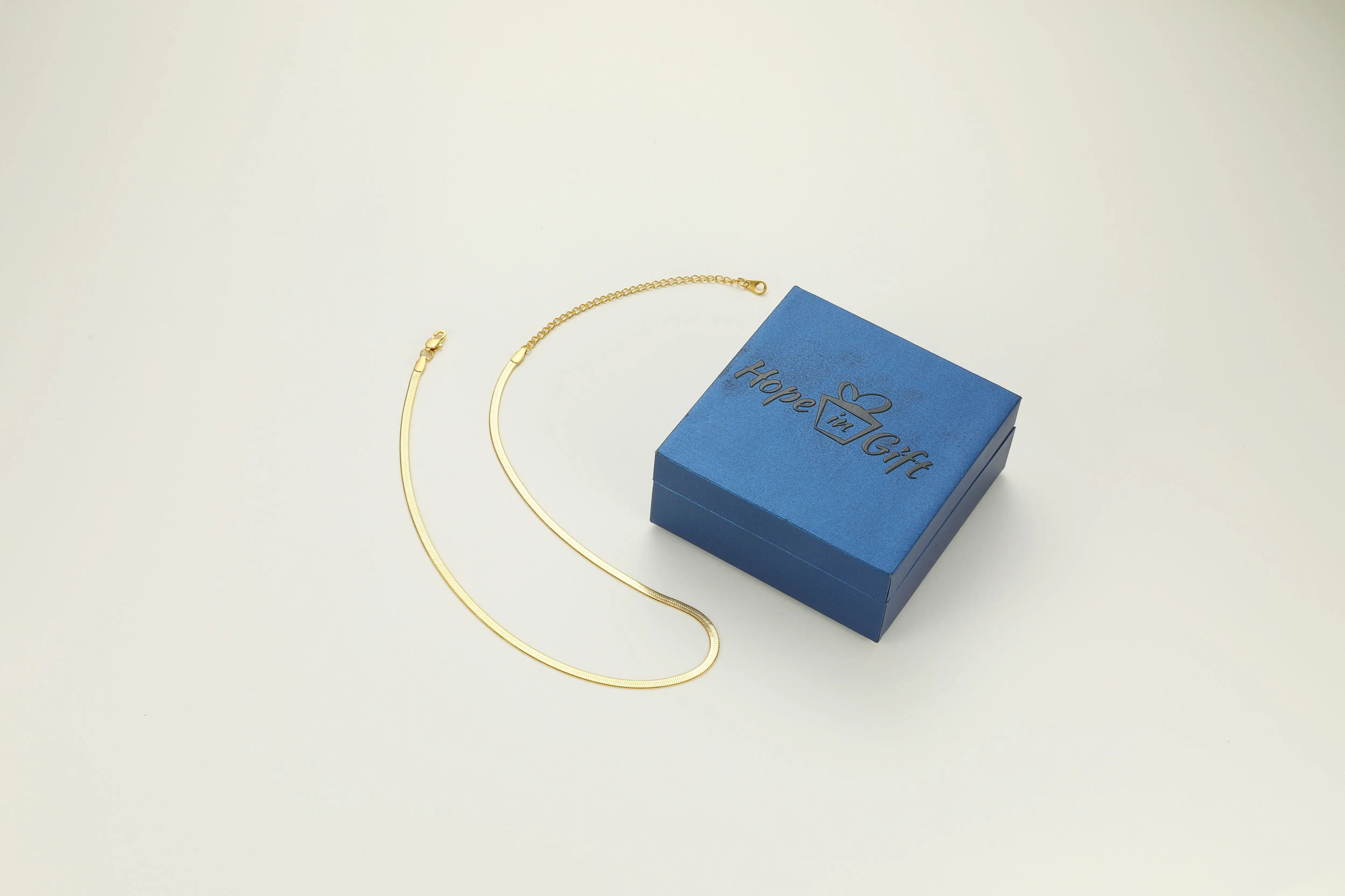 

Hope in Gift Adjustable Flat Snake Choker Necklace 3mm Gold Silver Color Stainless Steel 13 inch 15inch Necklace For Women