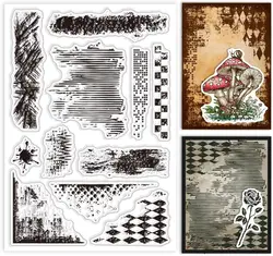 2024 New Retro background Clear Stamp for Scrapbooking Transparent Silicone Rubber DIY Photo Album Decor726
